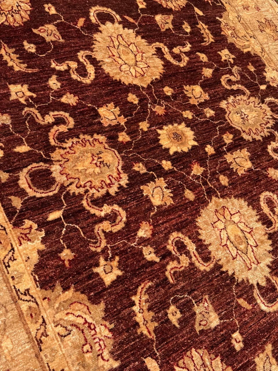 Rug Ziegler 250x200 cm, red beige gold, Kashmiri wool, Pakistan - 399275
