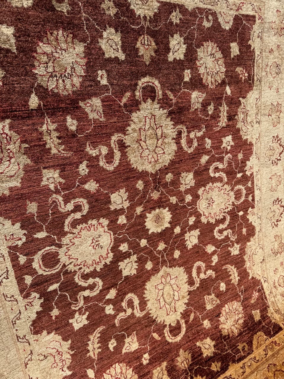 Rug Ziegler 250x200 cm, red beige gold, Kashmiri wool, Pakistan - 399284