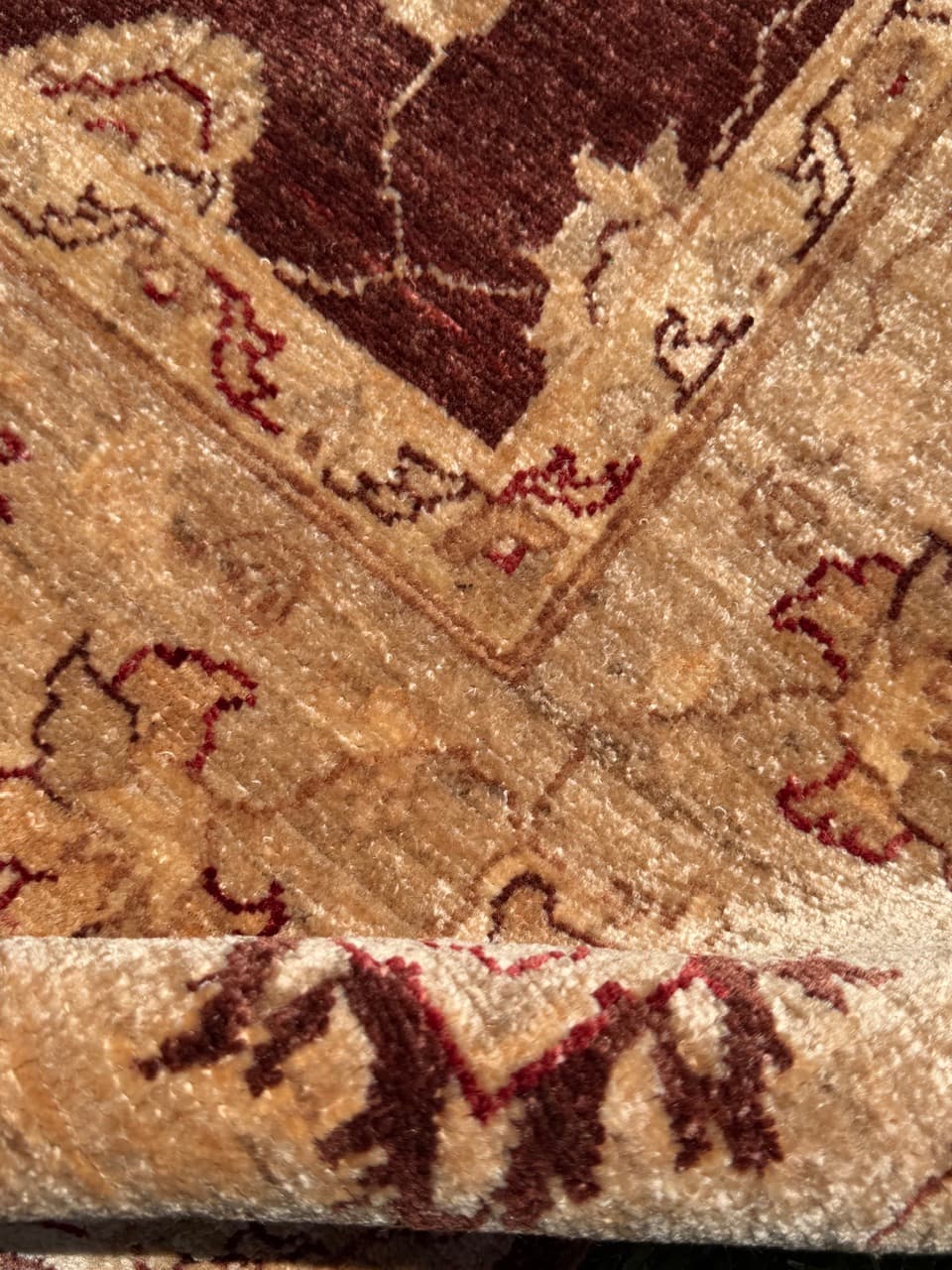 Rug Ziegler 250x200 cm, red beige gold, Kashmiri wool, Pakistan - 399281