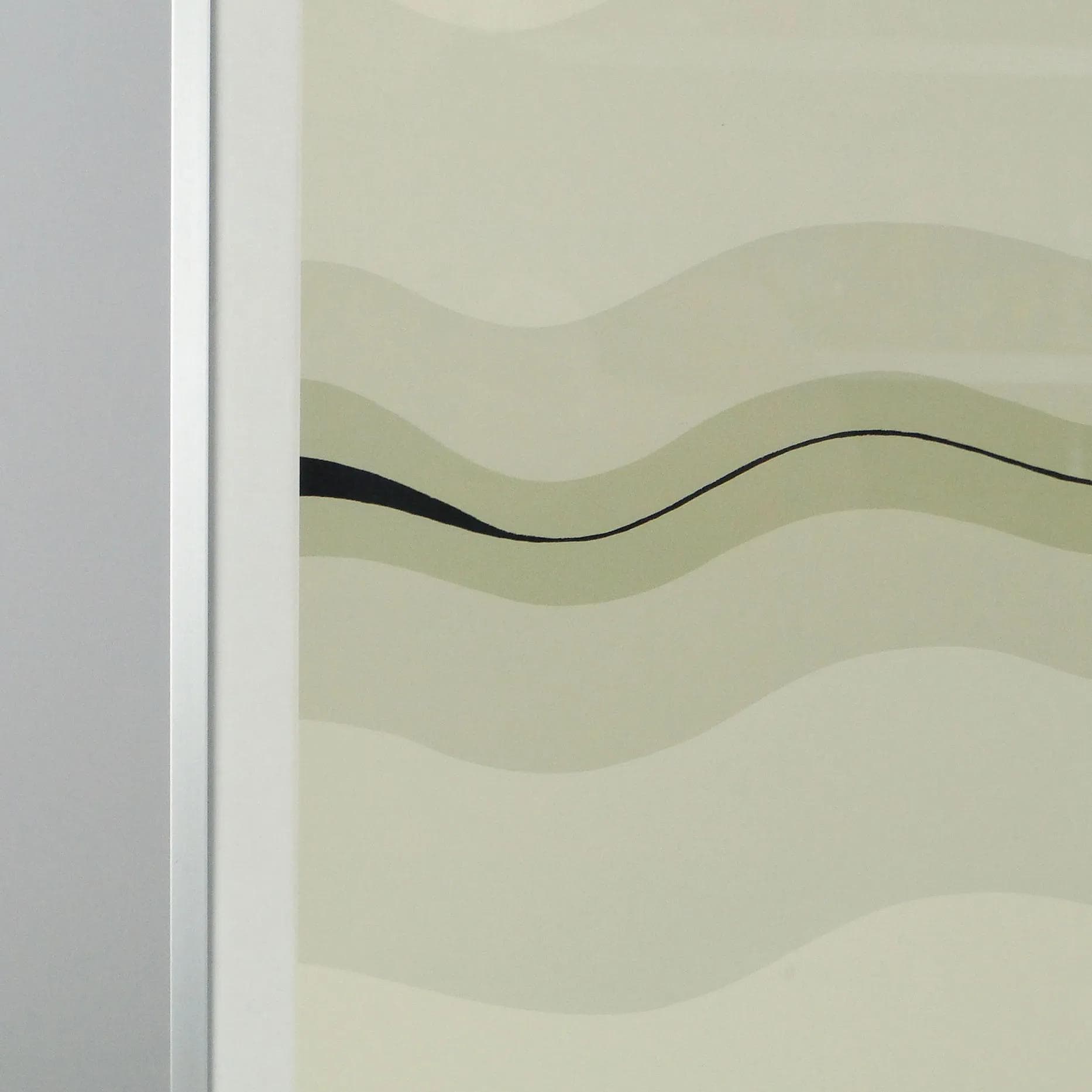 Serigraph graphic, black and white, paper, by H. Grohe, Germany, 1970s. - 399497