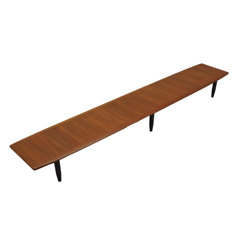 Sideboard lowboard, teak brązowy, nogi czarne, Dania, lata 70.