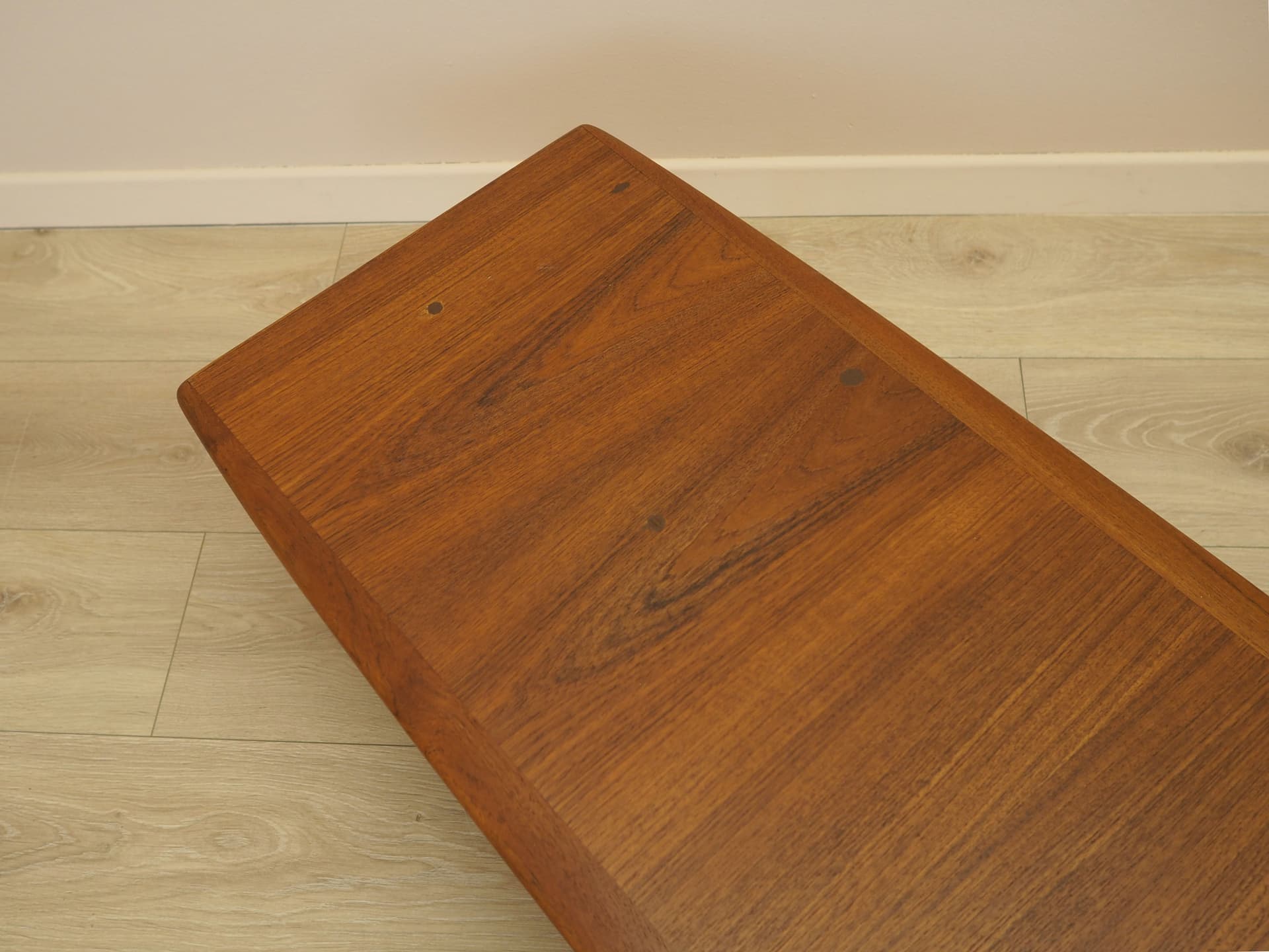 Sideboard lowboard, teak brązowy, nogi czarne, Dania, lata 70. - 399579