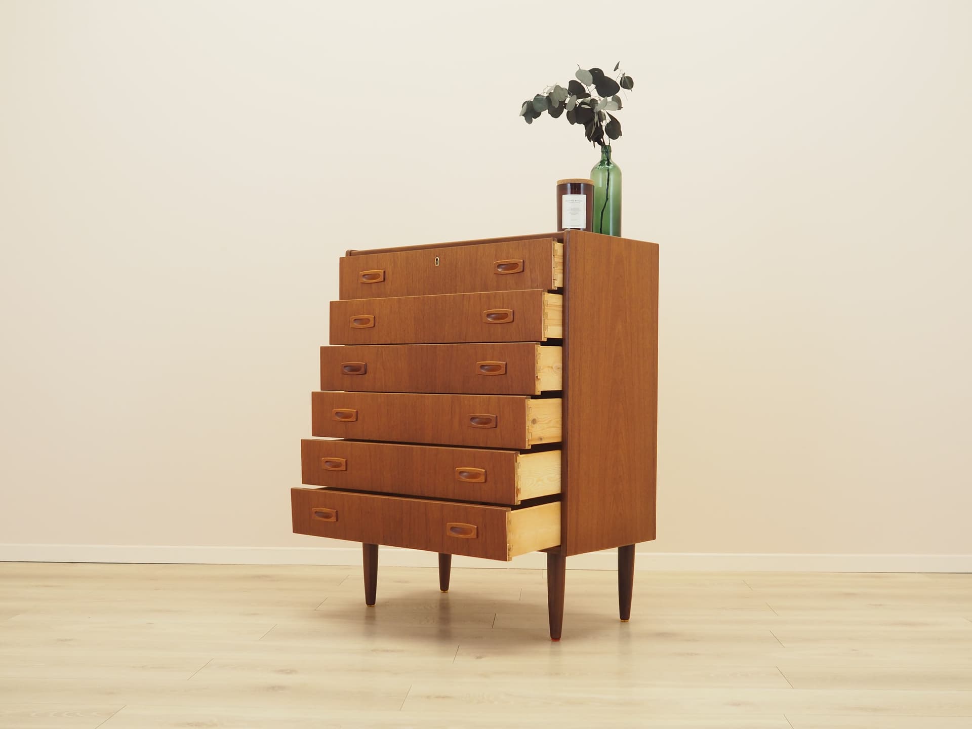 Komoda, brązowy, teak, Dania, lata 60. - 399645