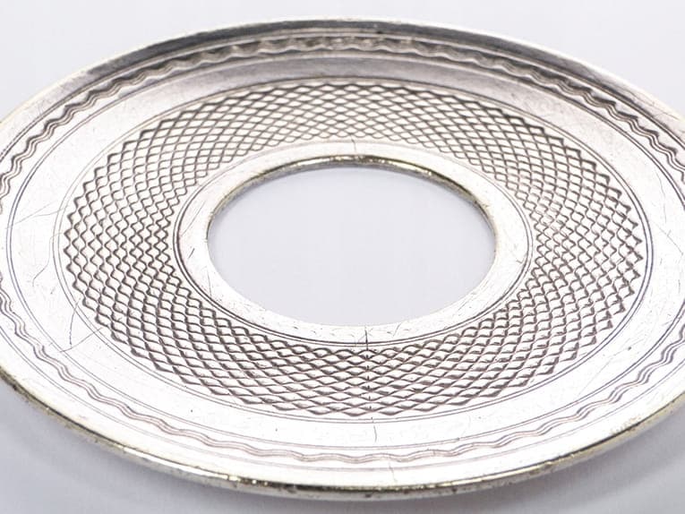 Pair of candle drip pans, silver, brass, Poland, 19th century - 399721