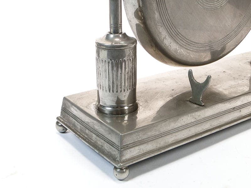 Table gong Art Deco, silver nickel-plated brass, 1920s - 399734