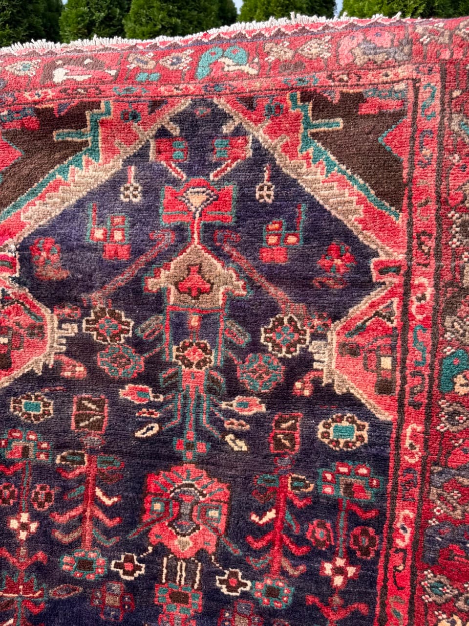 Runner Hamadan 305x100 cm, blue, wool, Iran - 400036