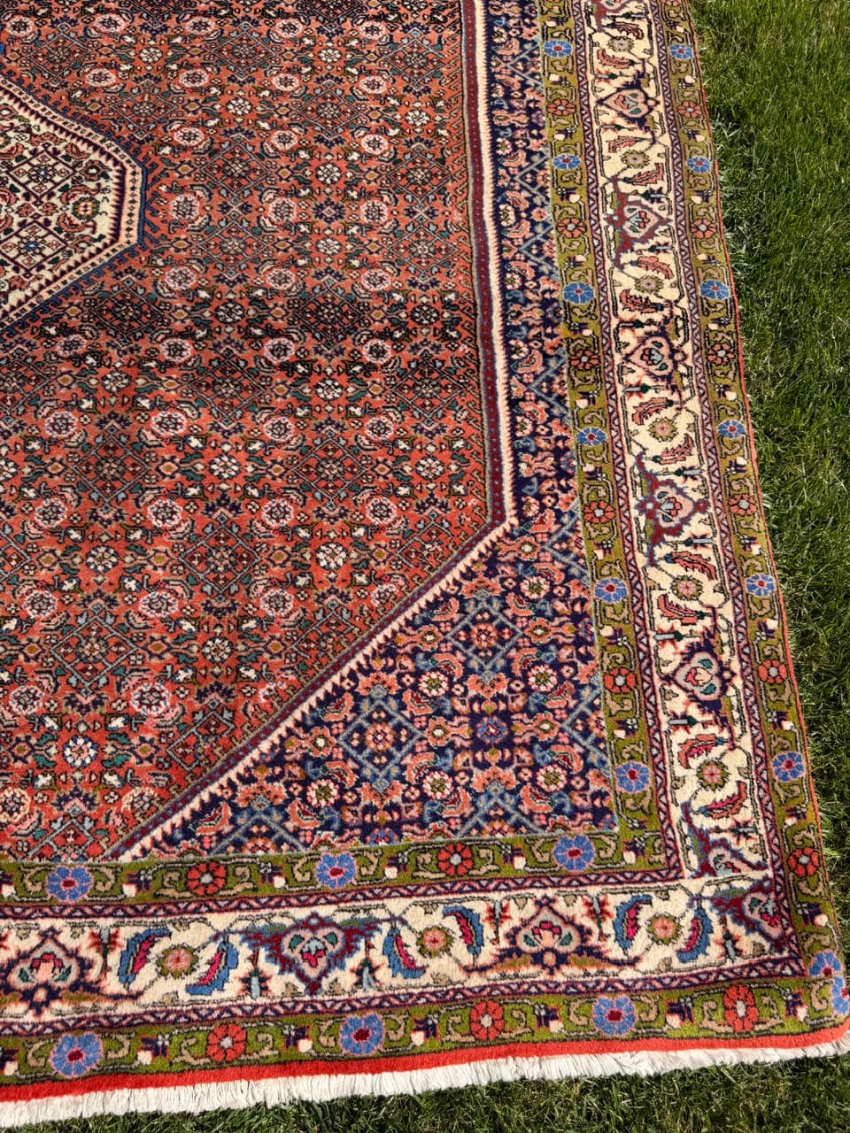 Dywan Bidjar 200x200 cm, czerwony, wełna kaszmirowa, Iran - 400106