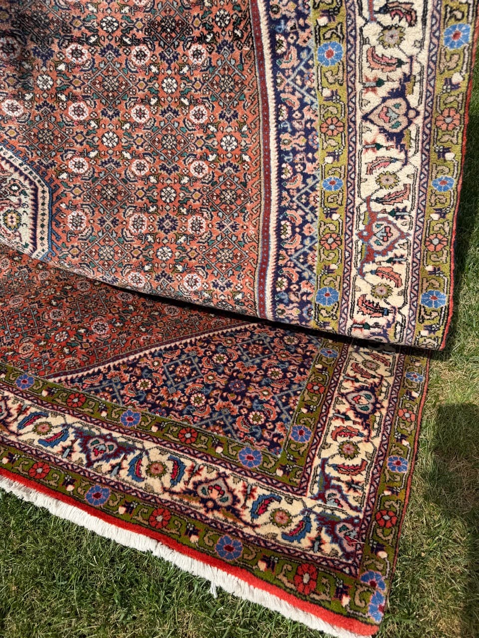 Dywan Bidjar 200x200 cm, czerwony, wełna kaszmirowa, Iran - 400099