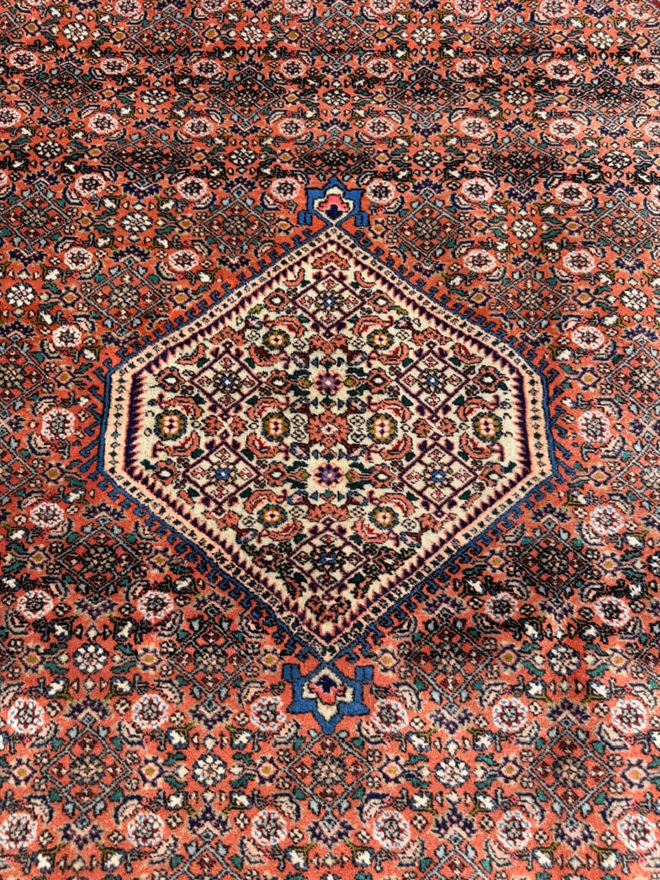 Dywan Bidjar 200x200 cm, czerwony, wełna kaszmirowa, Iran - 400108