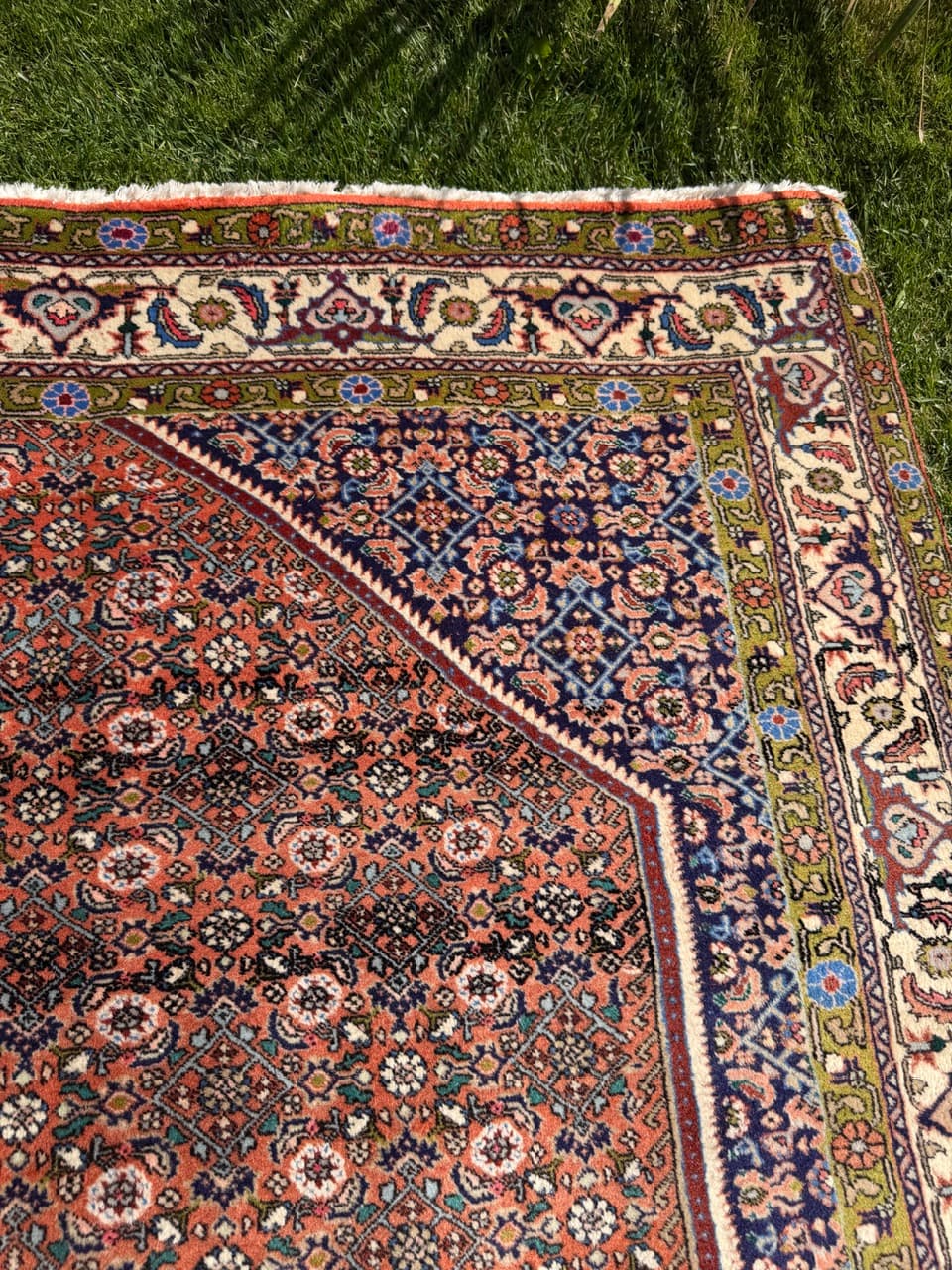 Dywan Bidjar 200x200 cm, czerwony, wełna kaszmirowa, Iran - 400107