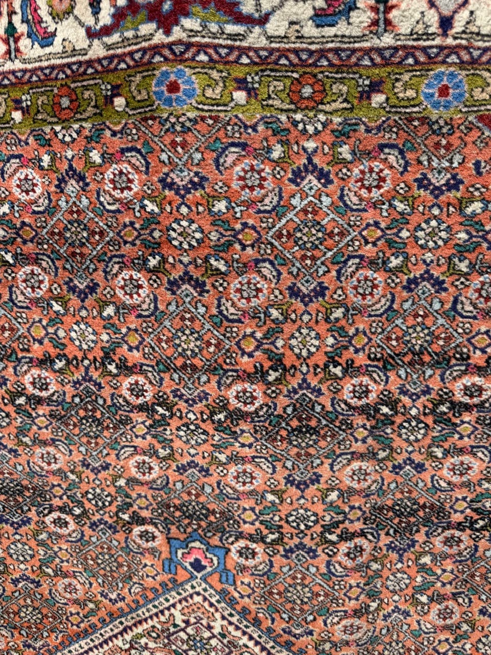 Dywan Bidjar 200x200 cm, czerwony, wełna kaszmirowa, Iran - 400101