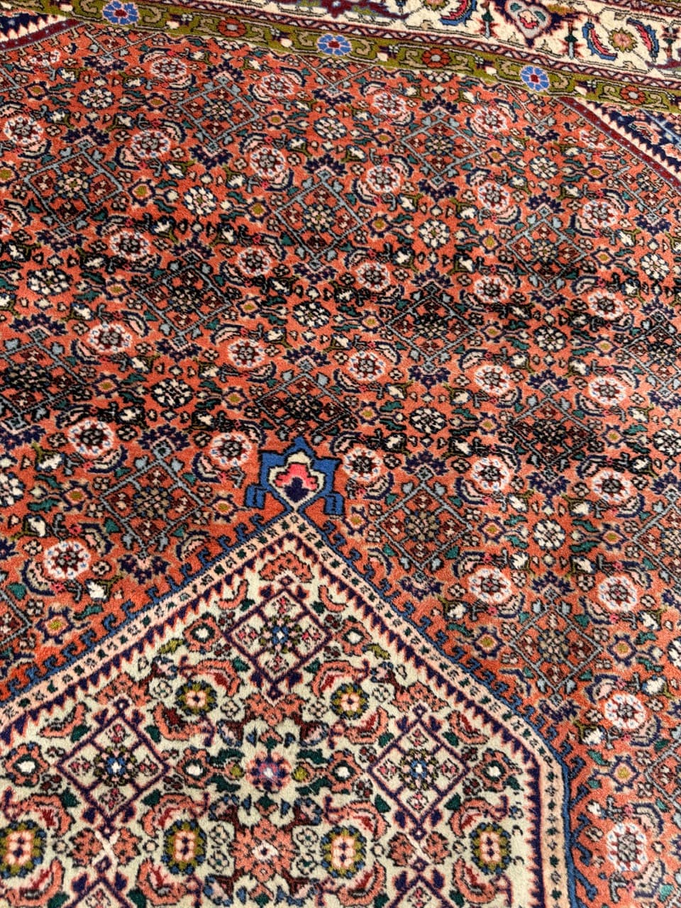 Dywan Bidjar 200x200 cm, czerwony, wełna kaszmirowa, Iran - 400109