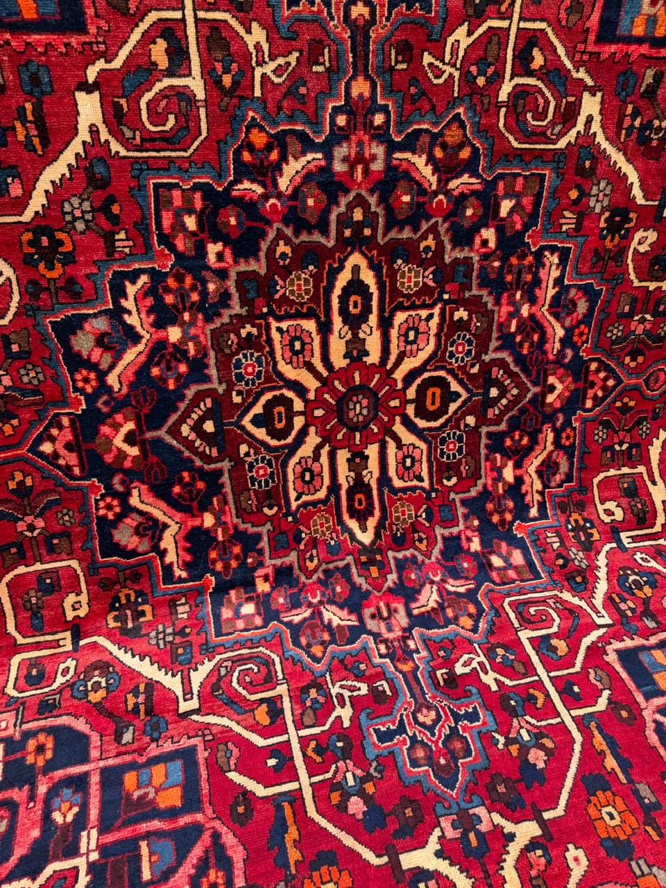 Dywan Bahtiari 360x300 cm, czerwony, wełna, Iran - 400115