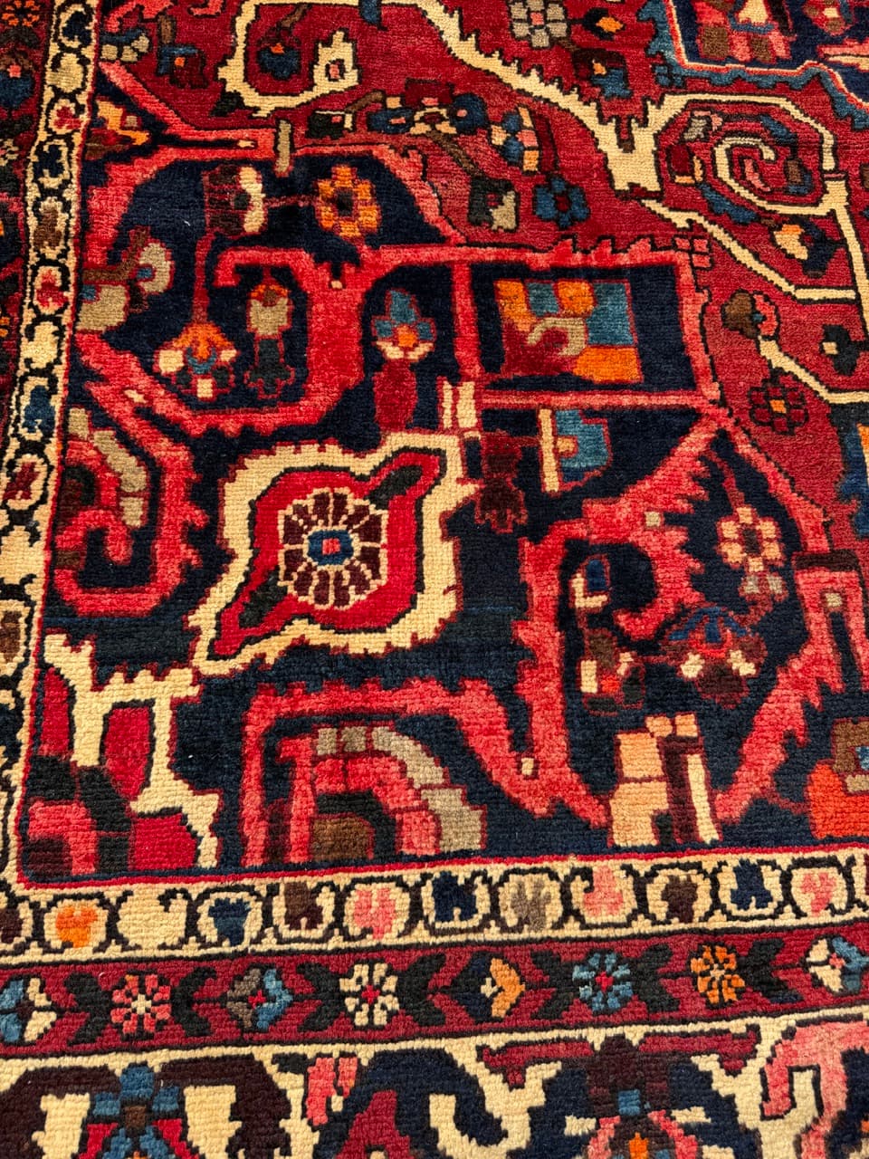 Dywan Bahtiari 360x300 cm, czerwony, wełna, Iran - 400124