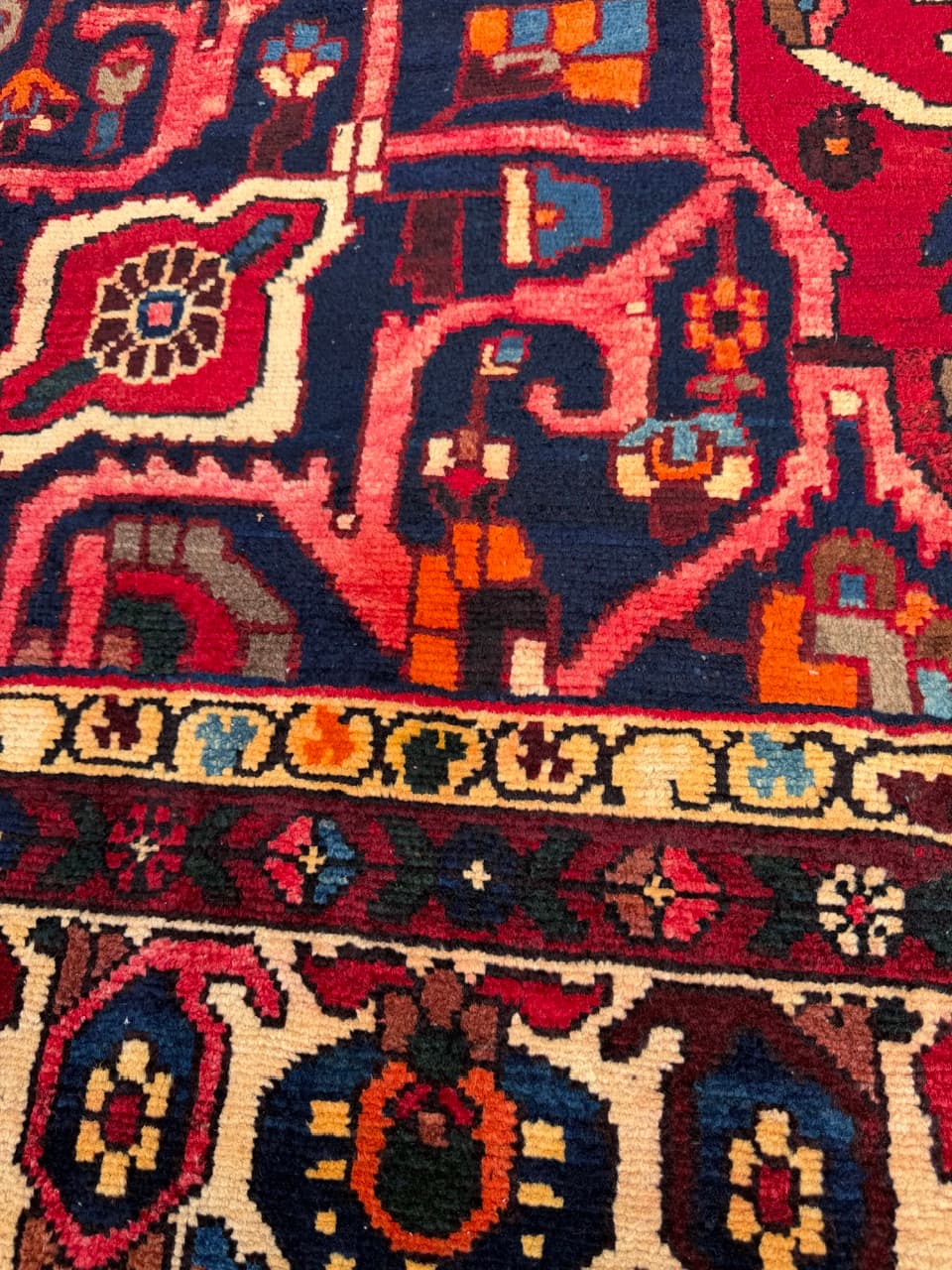 Dywan Bahtiari 360x300 cm, czerwony, wełna, Iran - 400111