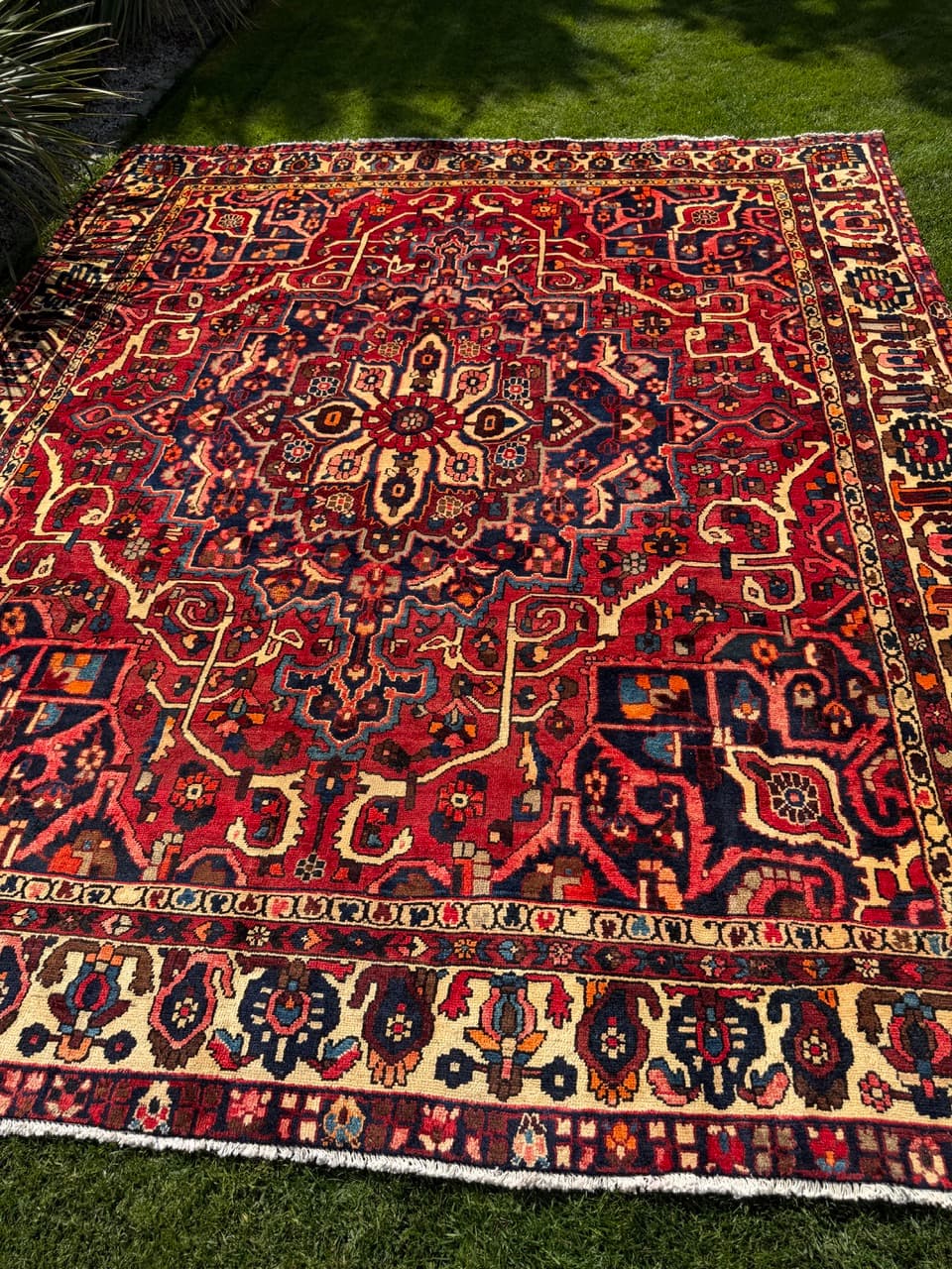 Dywan Bahtiari 360x300 cm, czerwony, wełna, Iran - 400121