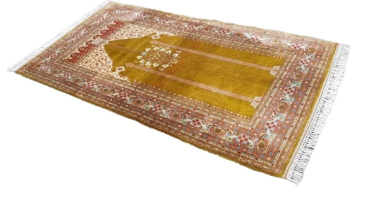 Anatolian rug 205x104 cm, yellow, green, red, white, blue, orange, beige, pink, wool, Turkey, 1990s