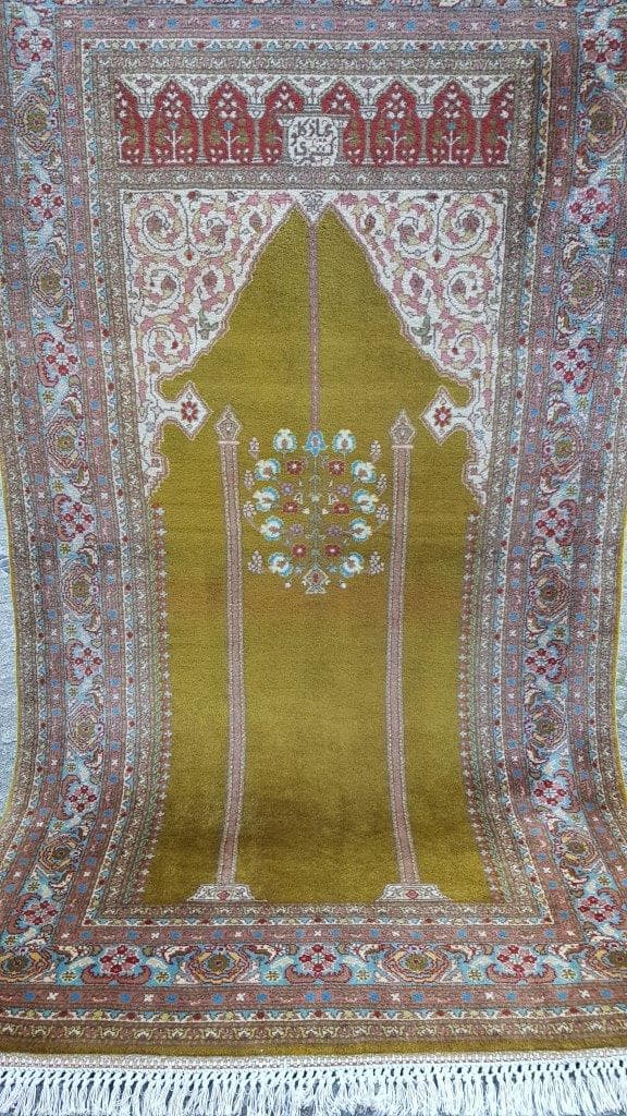 Anatolian rug 205x104 cm, yellow, green, red, white, blue, orange, beige, pink, wool, Turkey, 1990s - 400205