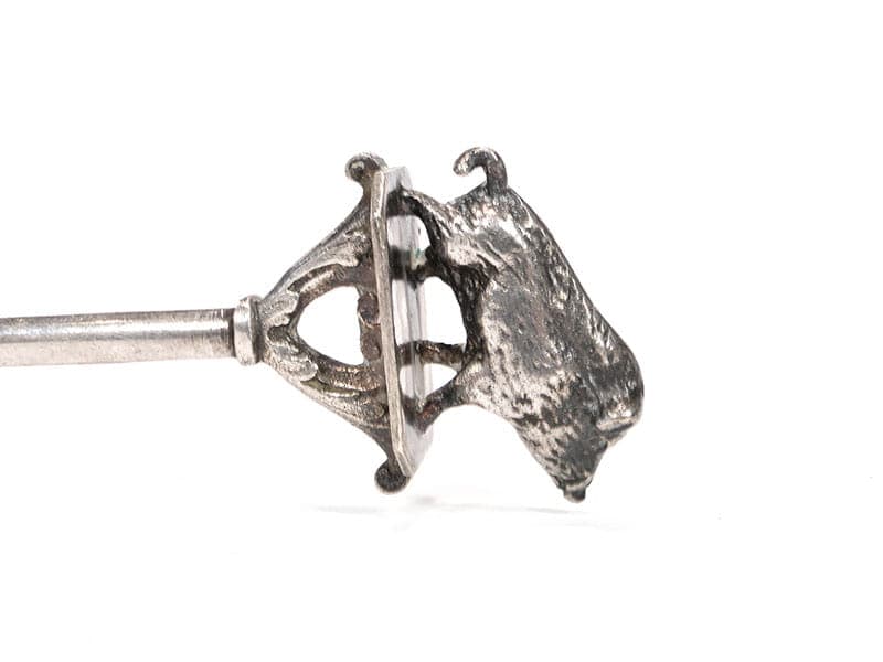 Szpikulec do pieczystego myśliwski, srebrny, inny metal srebro, początek XX w. - 400343