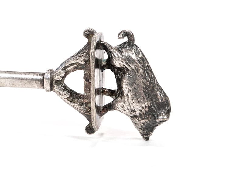 Szpikulec do pieczystego myśliwski, srebrny, inny metal srebro, początek XX w. - 400342