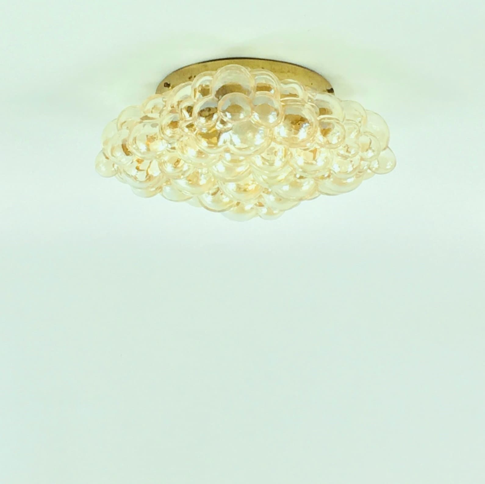 Wall lamp Bubble, gold glass, by H. Tynell, Limburg, Germany, 1970s. - 400370
