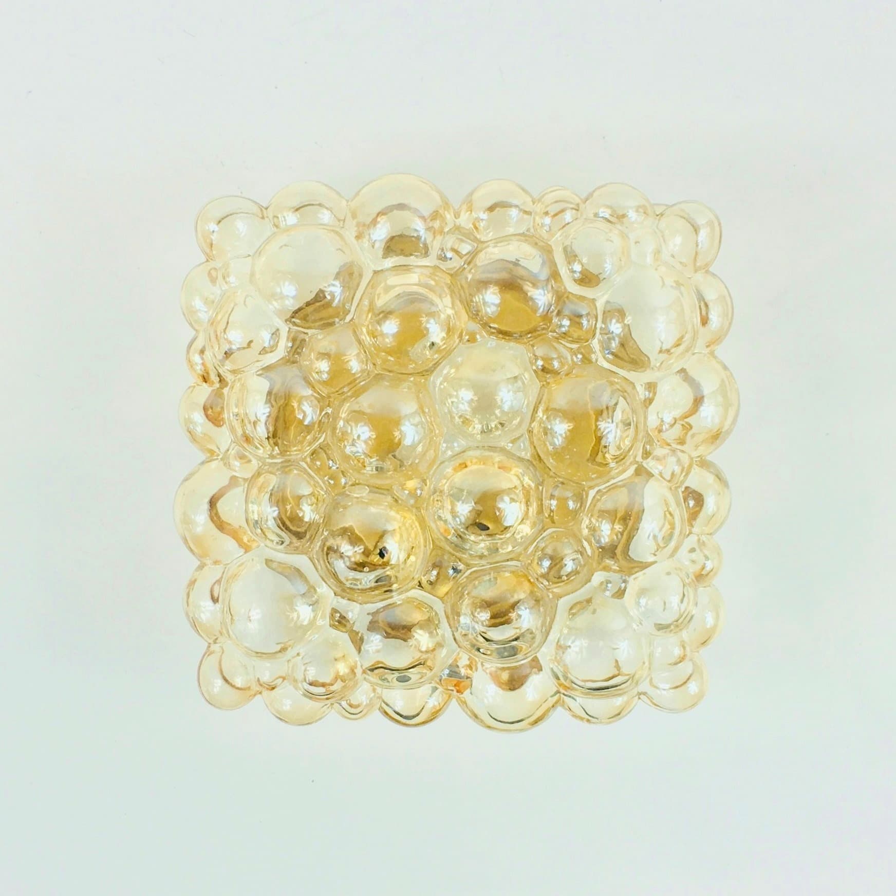 Wall lamp Bubble, gold glass, by H. Tynell, Limburg, Germany, 1970s. - 400368