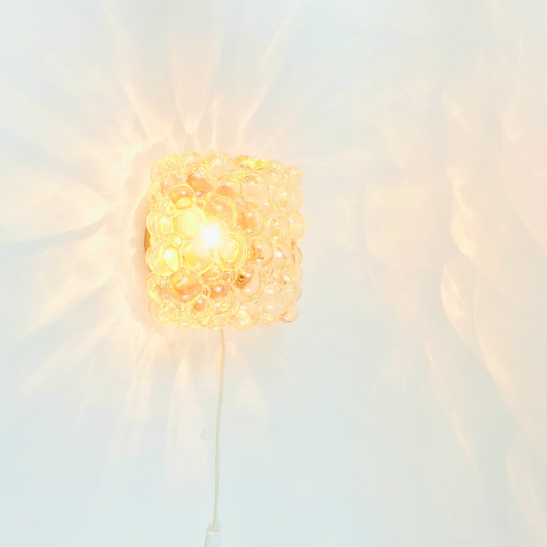 Wall lamp Bubble, gold glass, by H. Tynell, Limburg, Germany, 1970s. - 400371
