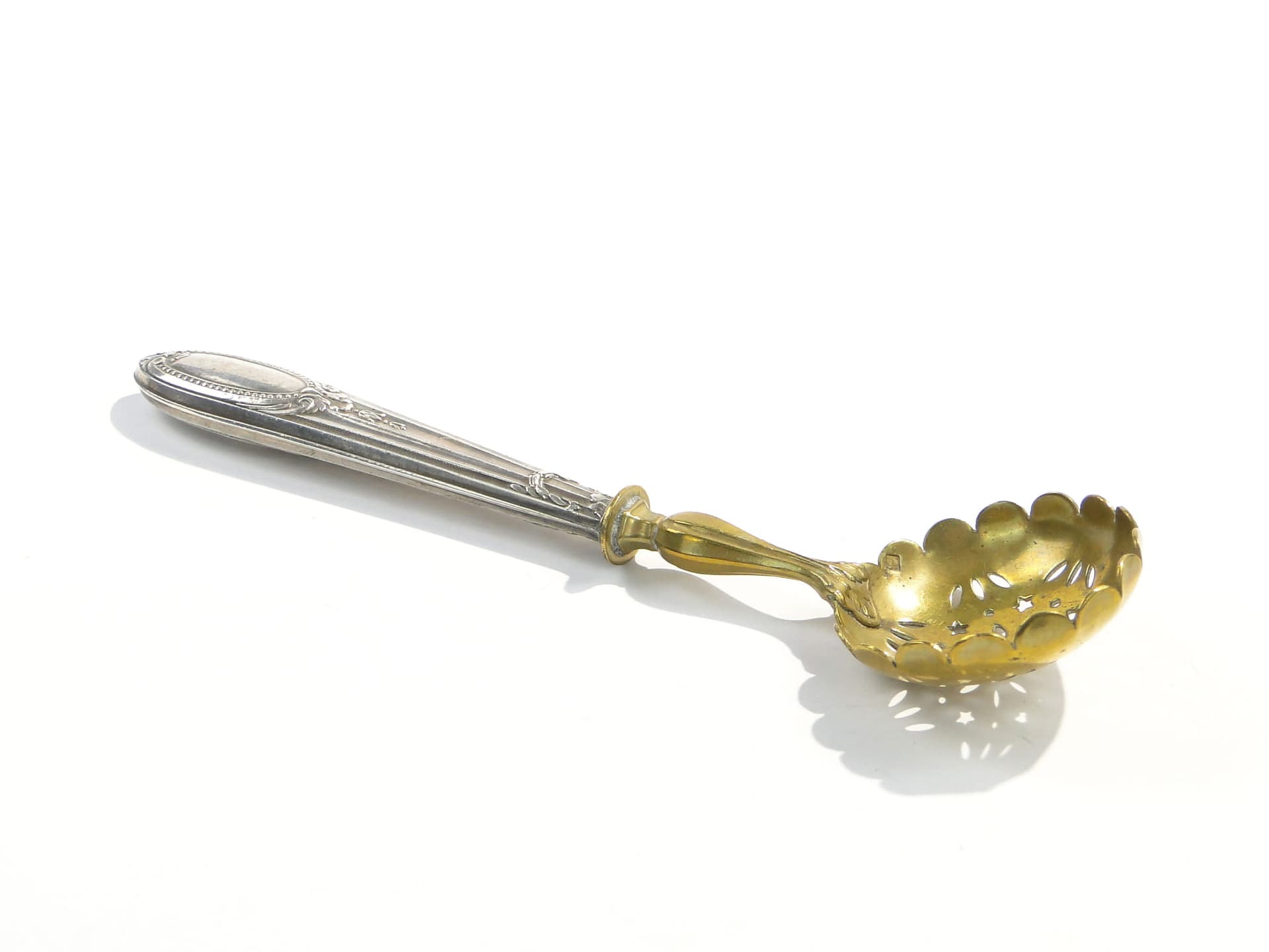 Pickle spoon, silver silver, brass gilt, France, 19th century - 400391