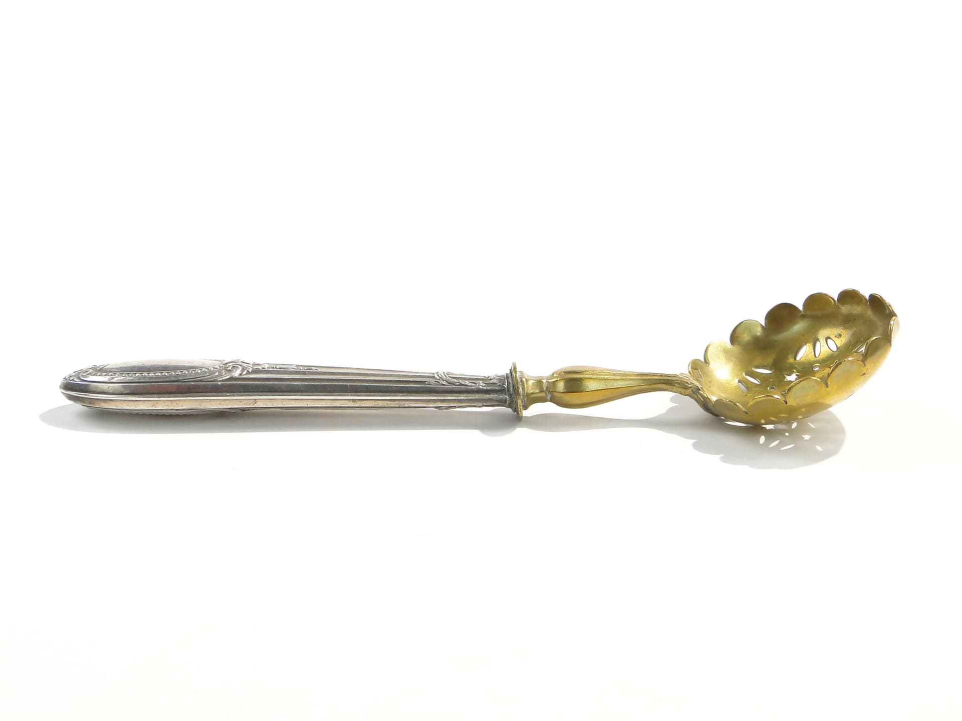 Pickle spoon, silver silver, brass gilt, France, 19th century - 400393