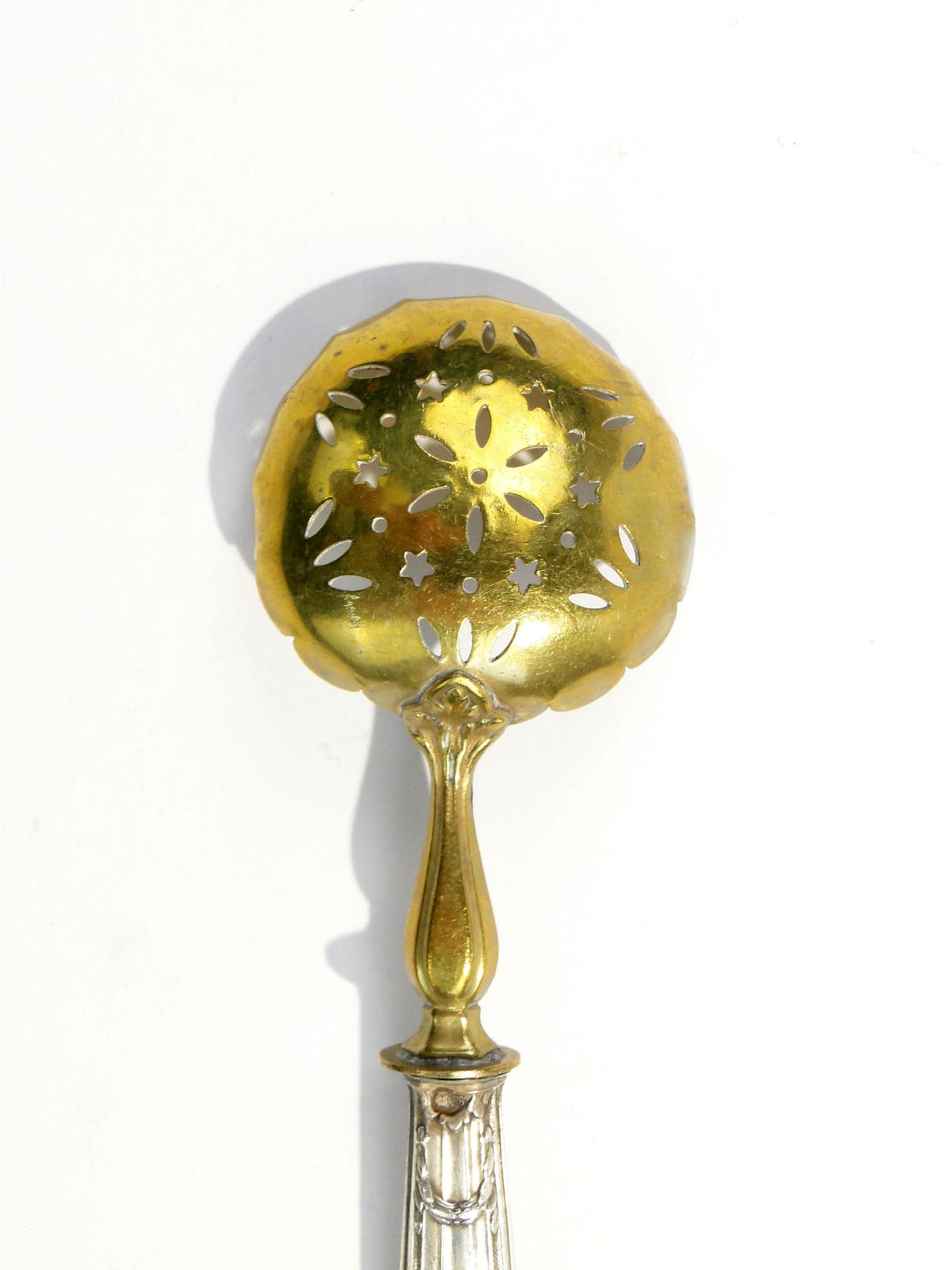 Pickle spoon, silver silver, brass gilt, France, 19th century - 400389