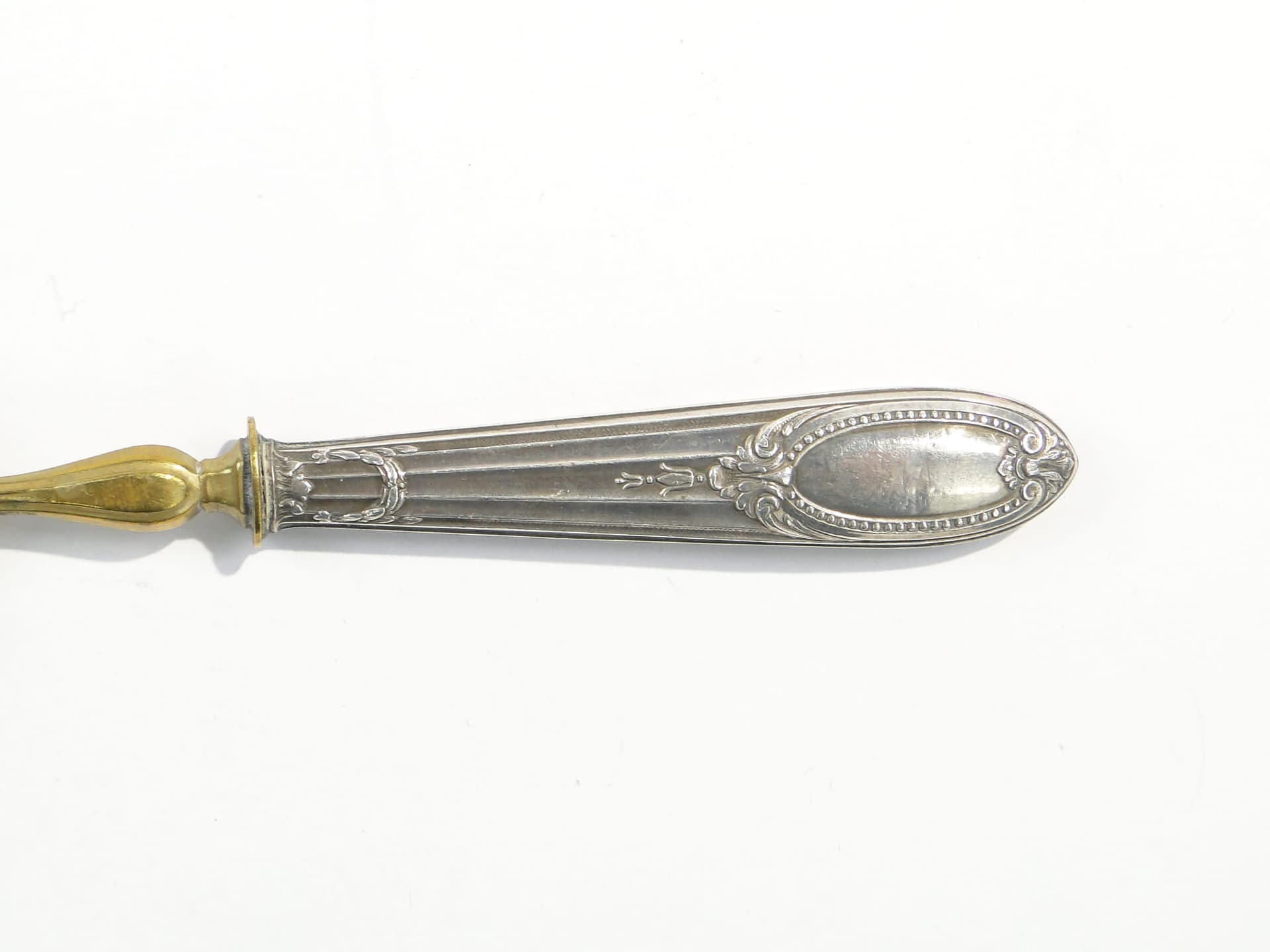 Pickle spoon, silver silver, brass gilt, France, 19th century - 400397
