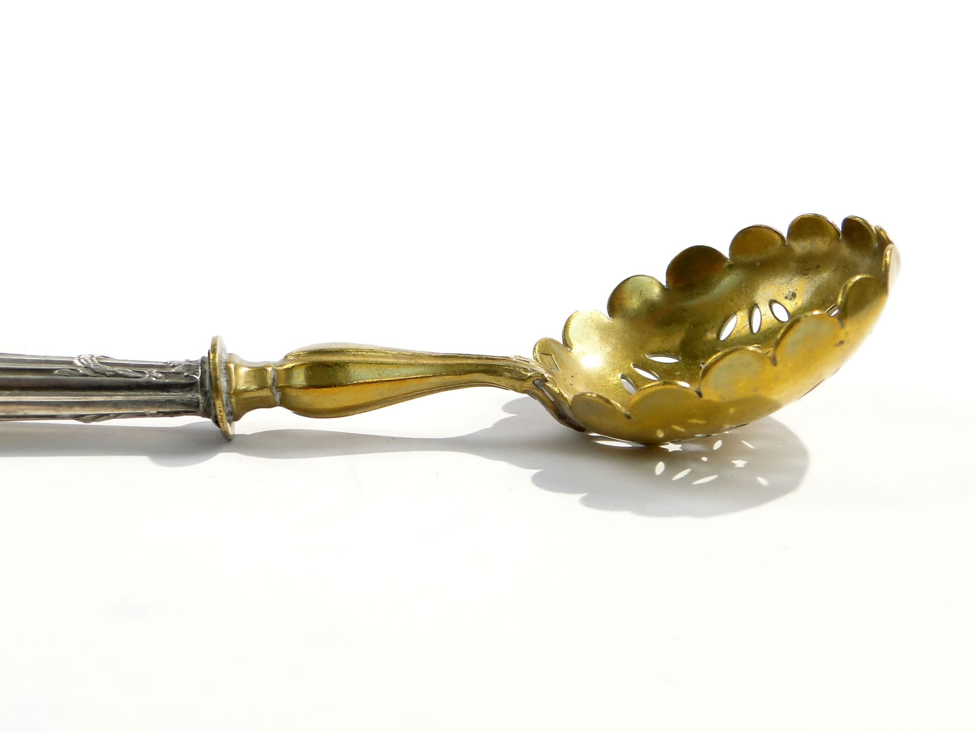 Pickle spoon, silver silver, brass gilt, France, 19th century - 400392