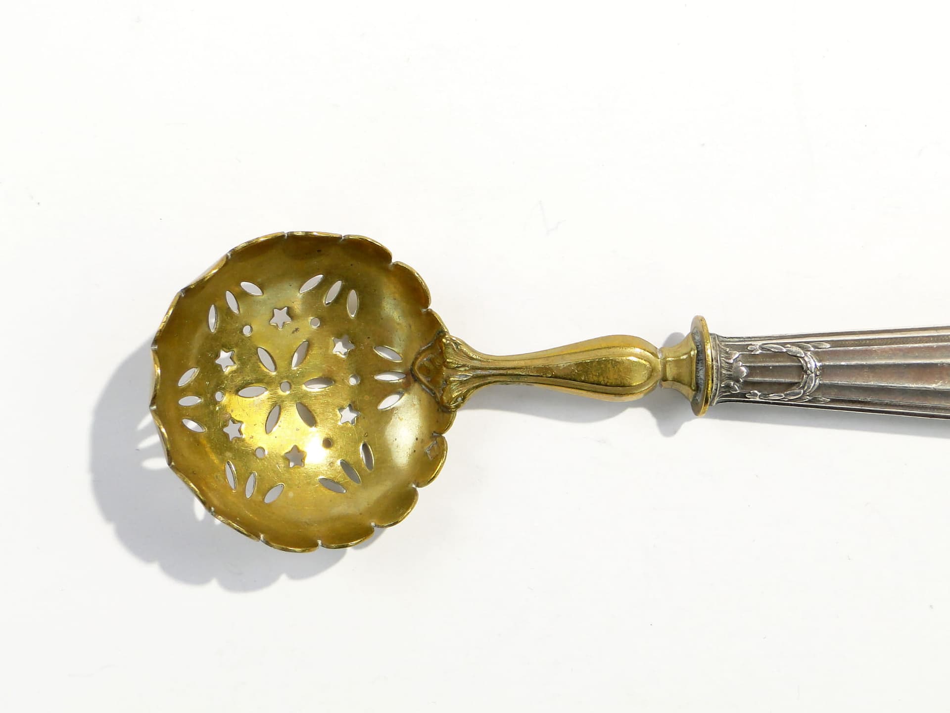Pickle spoon, silver silver, brass gilt, France, 19th century - 400396