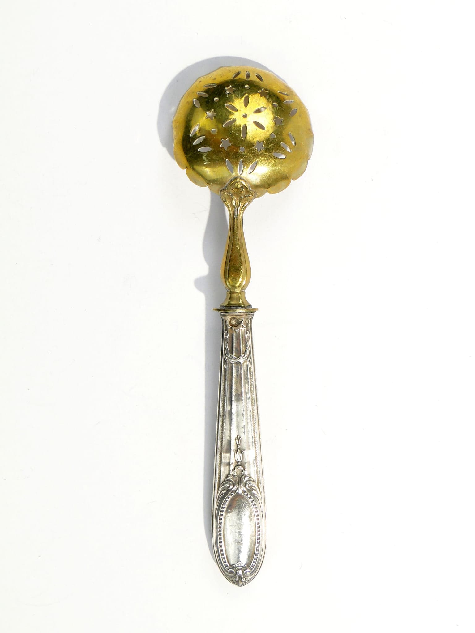Pickle spoon, silver silver, brass gilt, France, 19th century - 400394