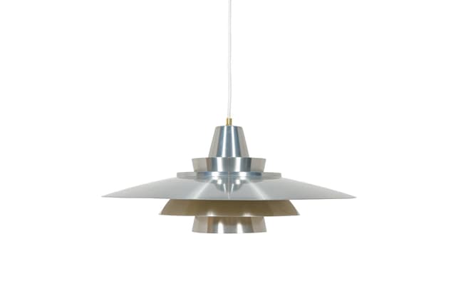 Lampa wisząca Type 240, srebrny, metal, proj. M. Davidsen, Superlight, Dania, lata 70. - WYMIARY