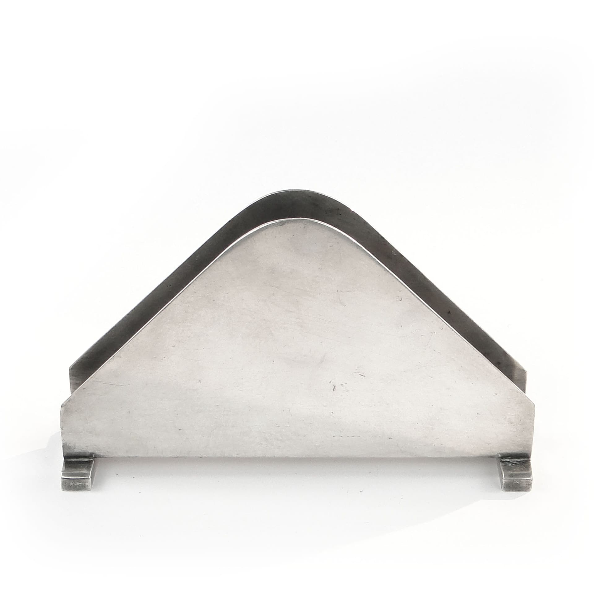 Napkin holder Art Deco, silver brass, Bracia Henneberg, Poland, 1920s