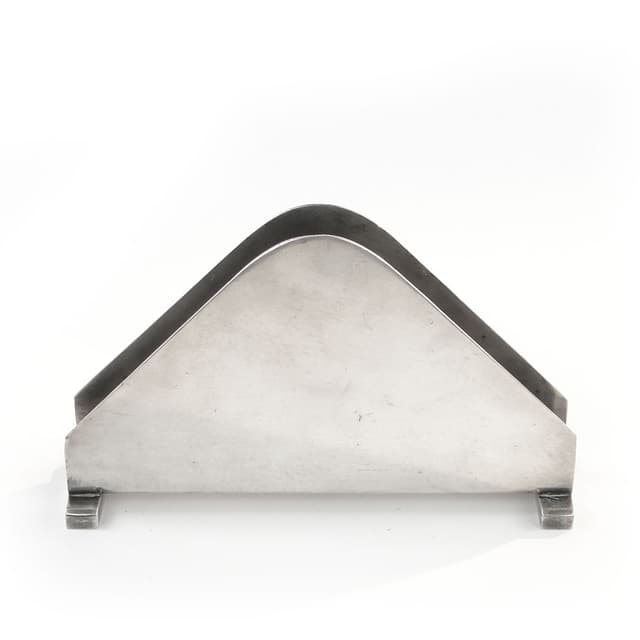 Napkin holder Art Deco, silver brass, Bracia Henneberg, Poland, 1920s - DIMENSION