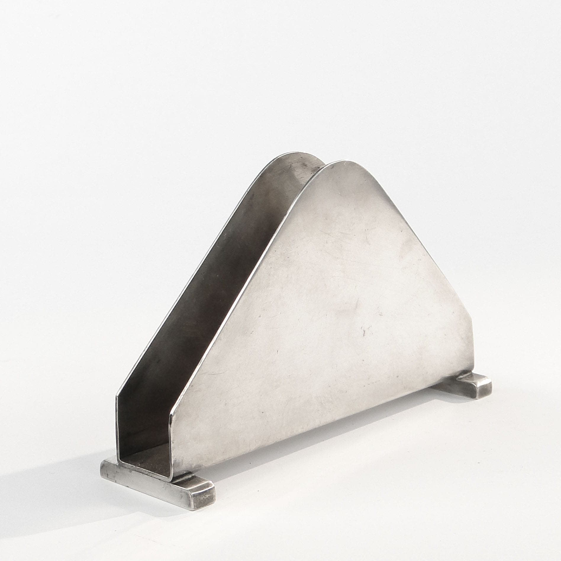Napkin holder Art Deco, silver brass, Bracia Henneberg, Poland, 1920s - 400419