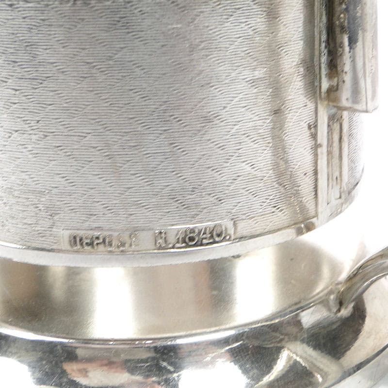 Podstakannik Klamra, srebrny, mosiądz, Polska, lata 30. - 400429