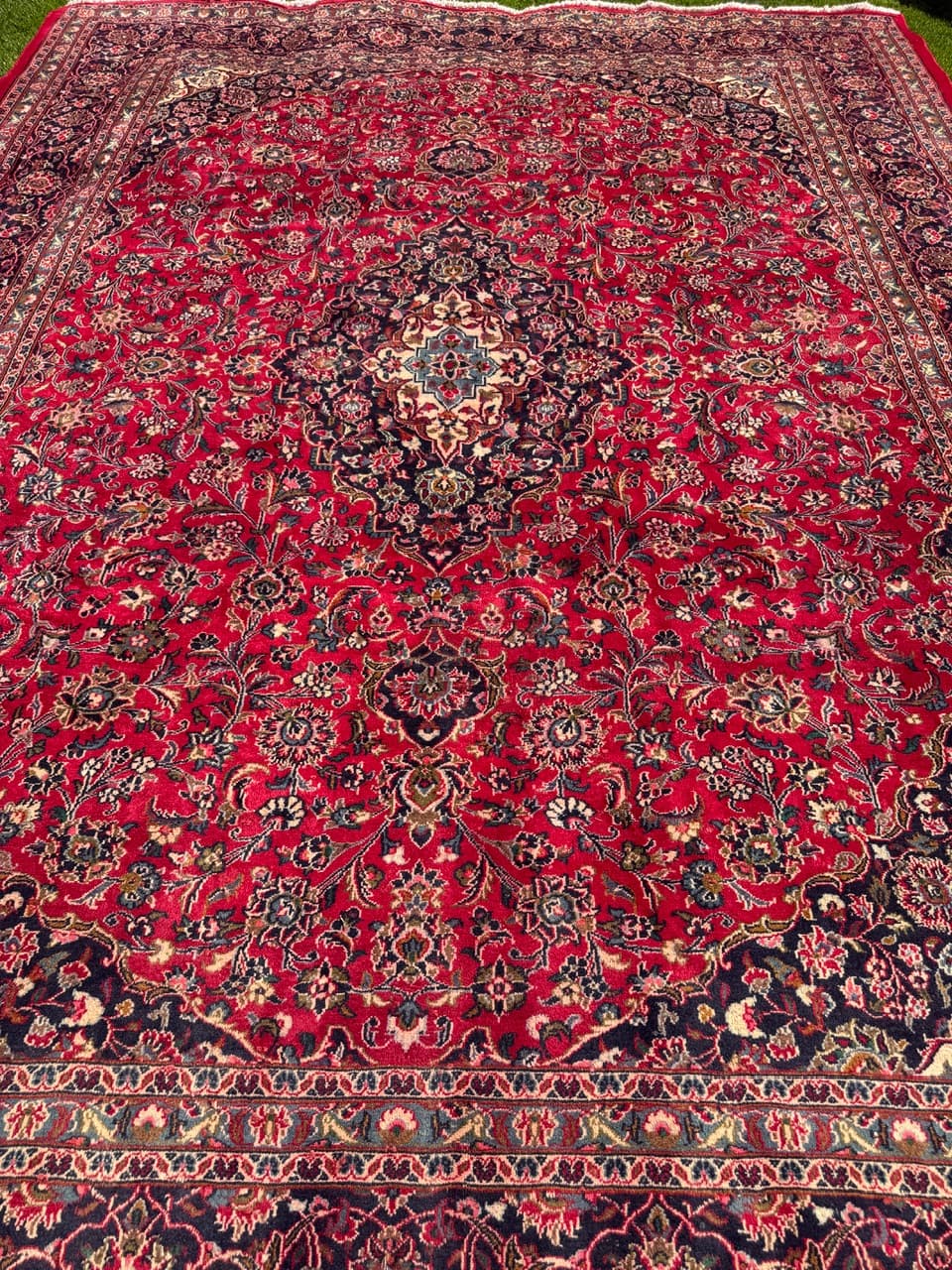 Dywan Keshan 385x290 cm, czerwony, wełna kaszmirowa, Iran - 400641