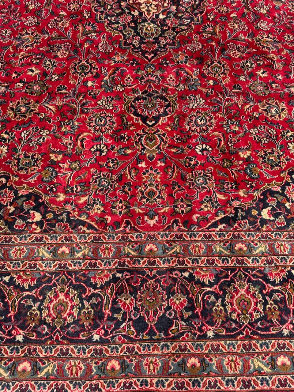 Dywan Keshan 385x290 cm, czerwony, wełna kaszmirowa, Iran - 400638