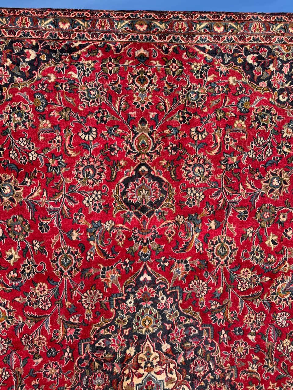 Dywan Keshan 385x290 cm, czerwony, wełna kaszmirowa, Iran - 400636