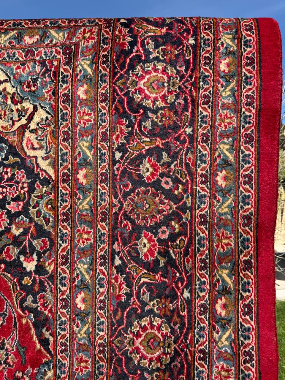 Dywan Keshan 385x290 cm, czerwony, wełna kaszmirowa, Iran - 400632