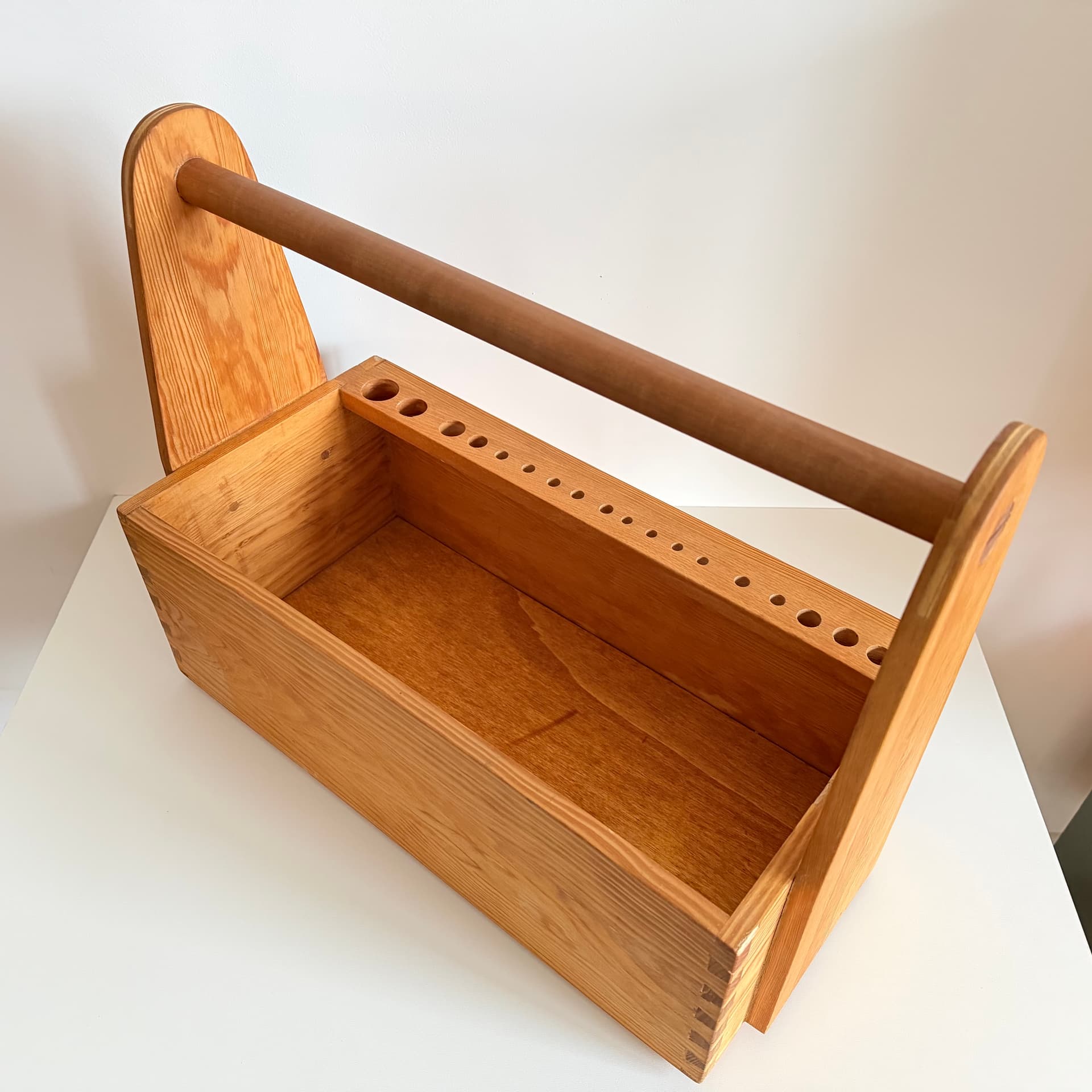 Organizer, brown, oak, pine, Denmark, 1970s. - 400652