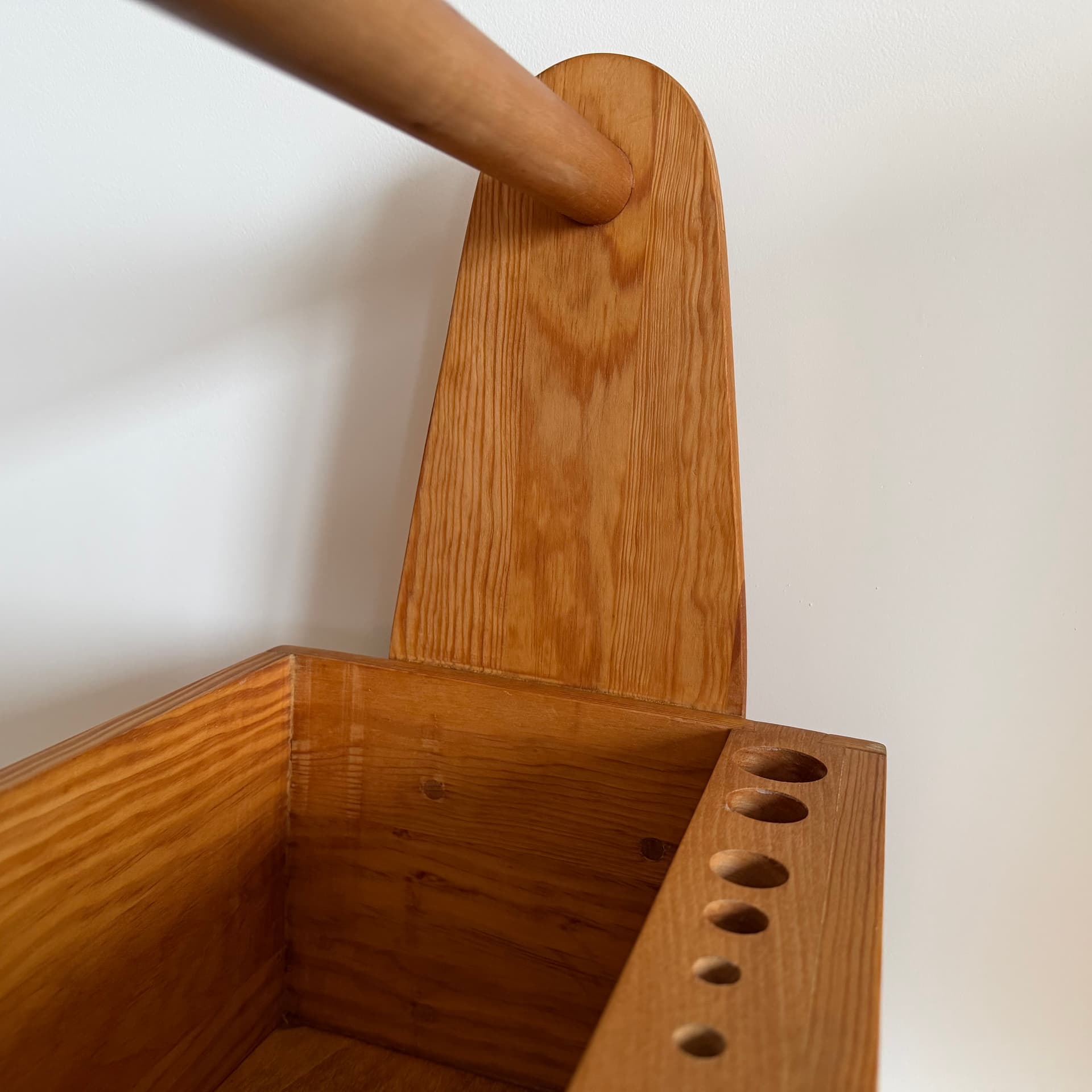 Organizer, brown, oak, pine, Denmark, 1970s. - 400651