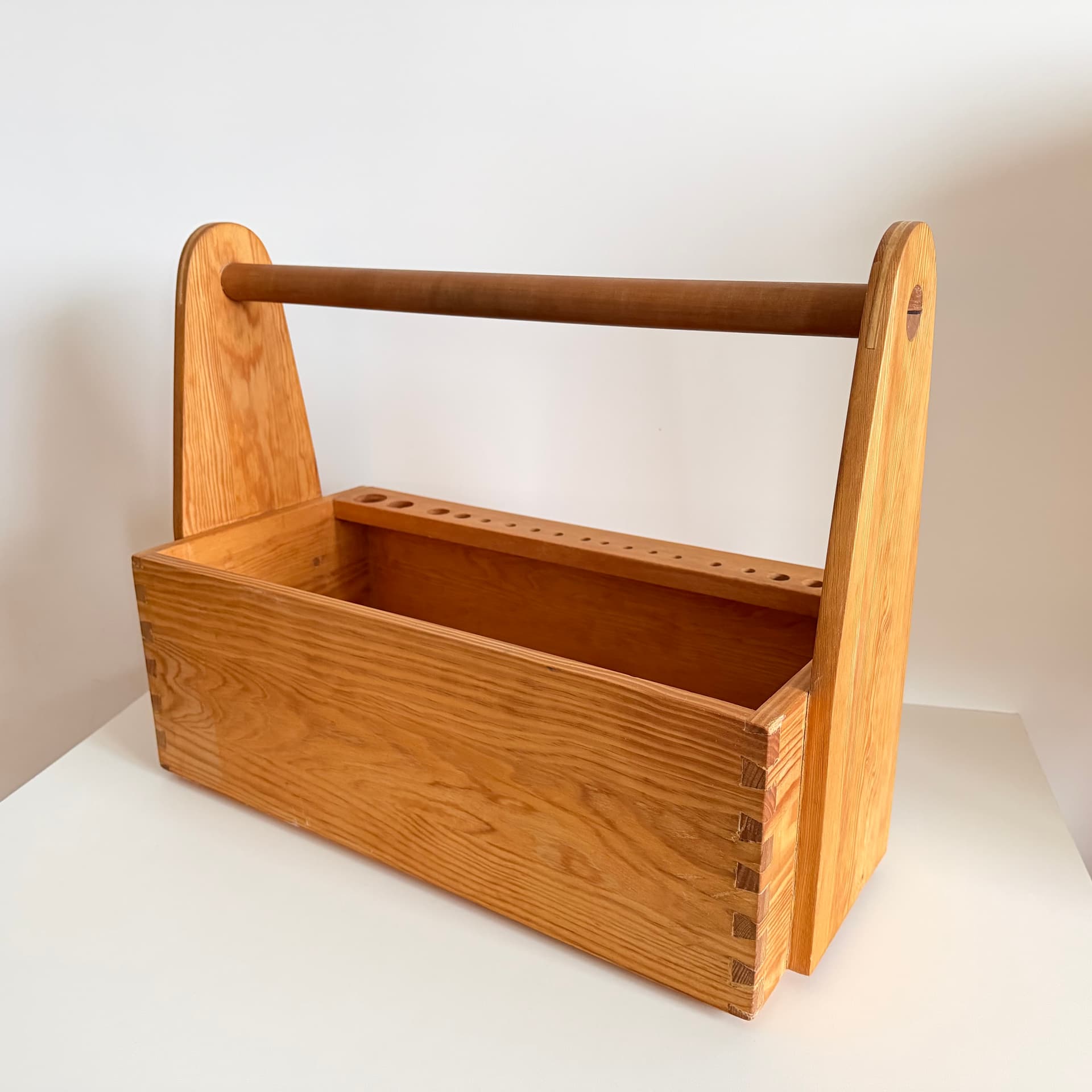 Organizer, brown, oak, pine, Denmark, 1970s. - 400654