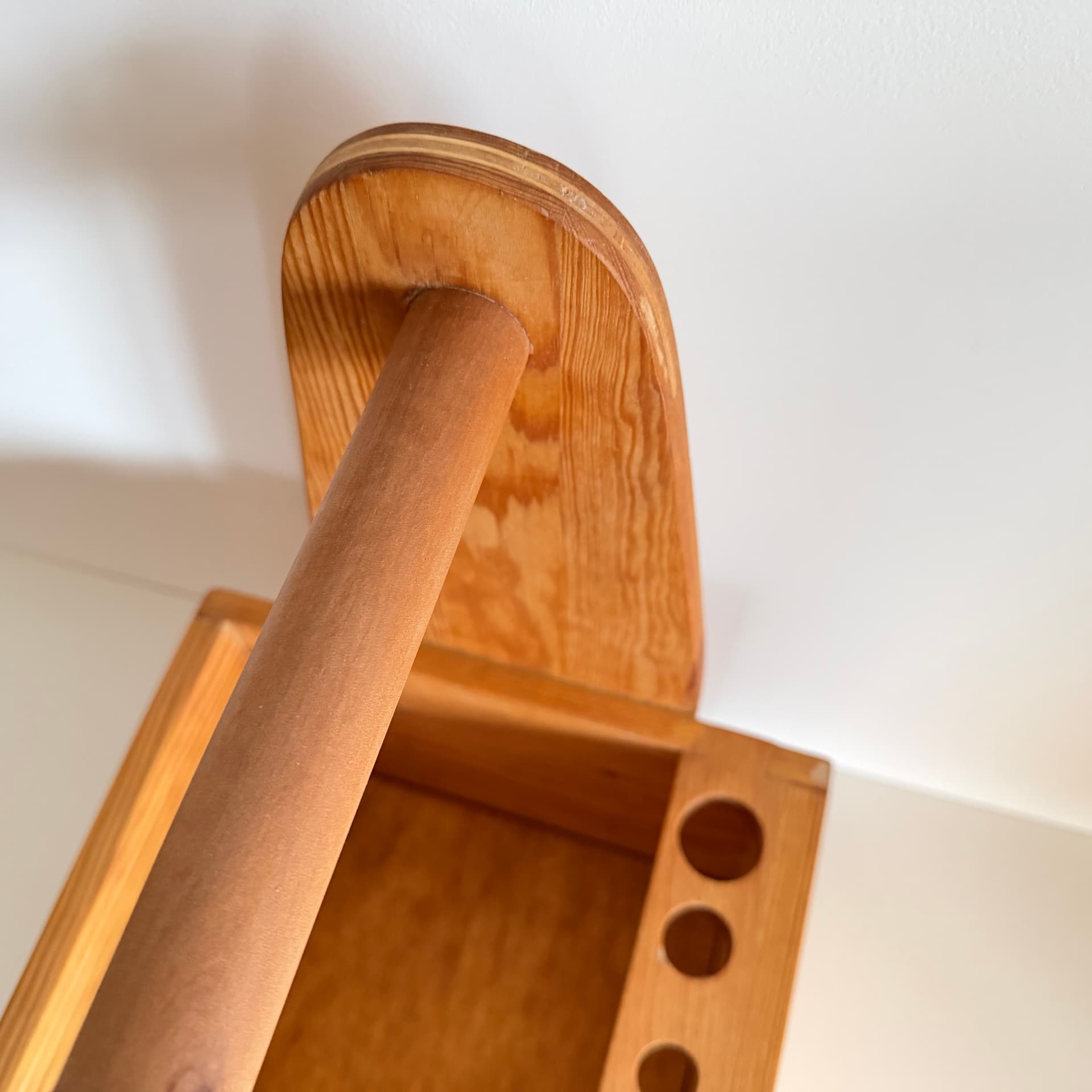 Organizer, brown, oak, pine, Denmark, 1970s. - 400647