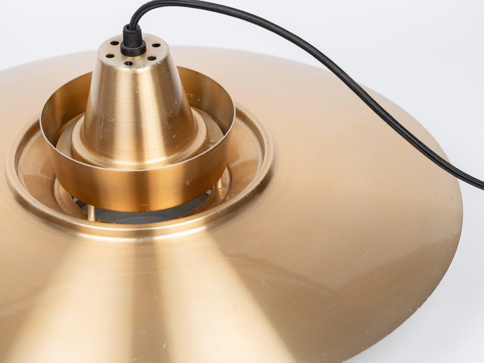 Para lamp wiszących Superlight, aluminium złoty, proj. D. Mogensen, Dania, lata 80. - 400702