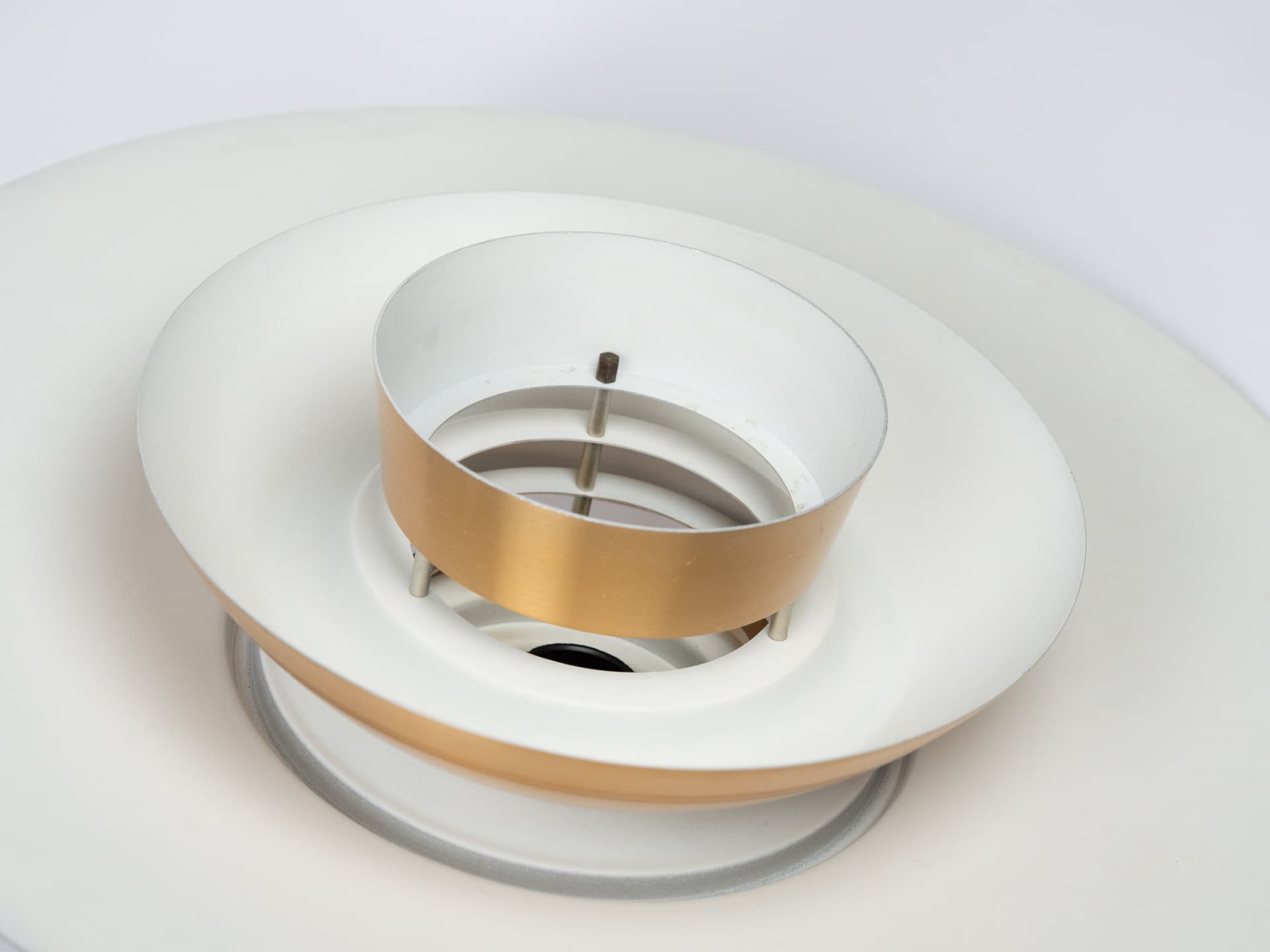 Para lamp wiszących Superlight, aluminium złoty, proj. D. Mogensen, Dania, lata 80. - 400698