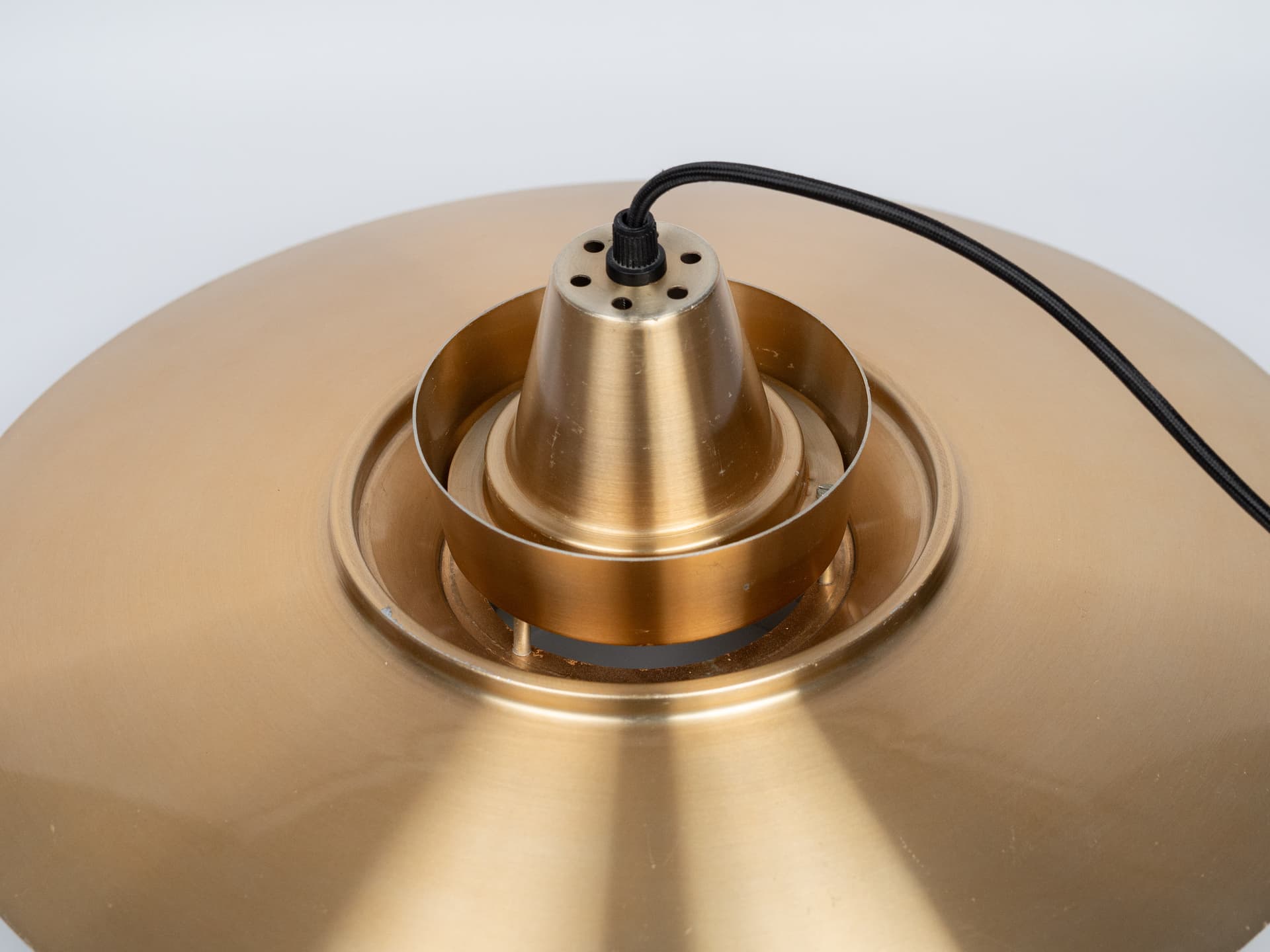 Para lamp wiszących Superlight, aluminium złoty, proj. D. Mogensen, Dania, lata 80. - 400704